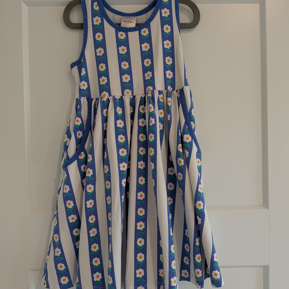 Hanna Andersson Blue and White Floral Kids Dress